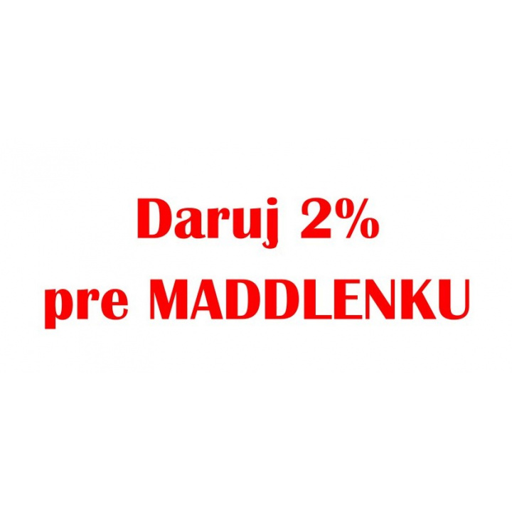 Menšia fotka pre článok 2% pre Maddy
