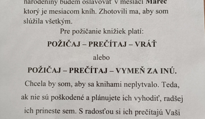 Aktuality / Knižnica v prírode - ’’KNIŽKOBÚDKA SOVA’’ - foto
