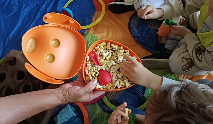 Aktuality / Canisterapia s Kvetkou potešila detičky našej obce - foto