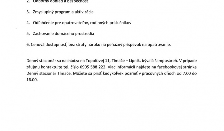 Aktuality / Mesto Tlmače Vás pozýva na Deň otvorených dverí do nového Denného stacionára - foto