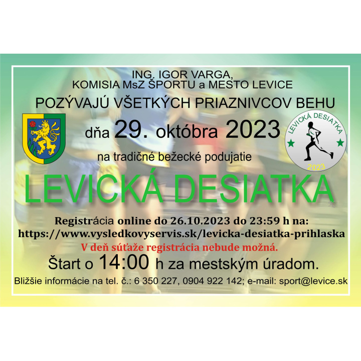 LEVICKÁ 10 - pozvánka na bežecké podujatie