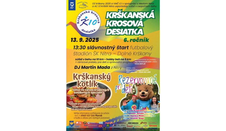 Fotka pre článok Priatelia z Dolných Krškán pozývajú na Krškanskú krosovú desiatku spojenú so súťažou vo varení kotlíkových špecialít