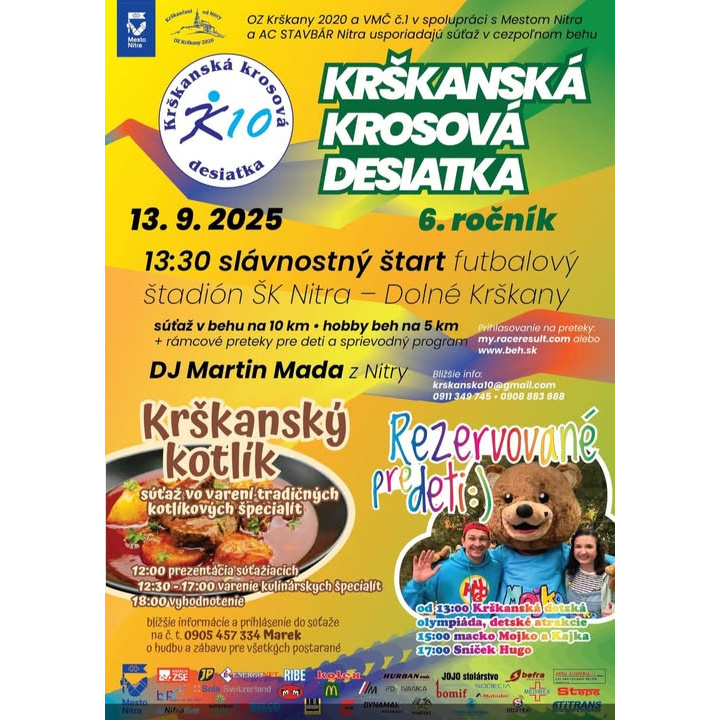 Menšia fotka pre článok Priatelia z Dolných Krškán pozývajú na Krškanskú krosovú desiatku spojenú so súťažou vo varení kotlíkových špecialít