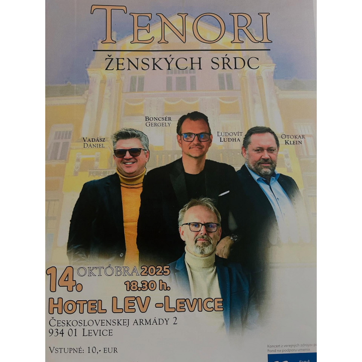 Menšia fotka pre článok TENORI ženských sŕdc - ponuka vstupeniek