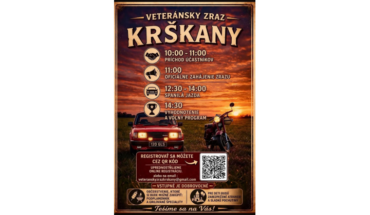 Fotka pre článok ''Veteránsky zraz Krškany'' - UŽ TÚTO SOBOTU
